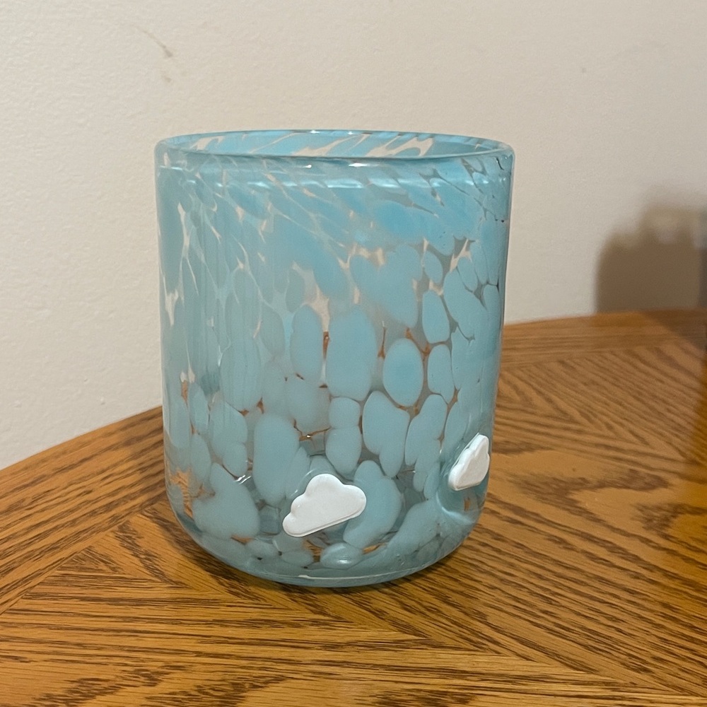Anthropologie The Confetti Icon Juice Glass - Clouds